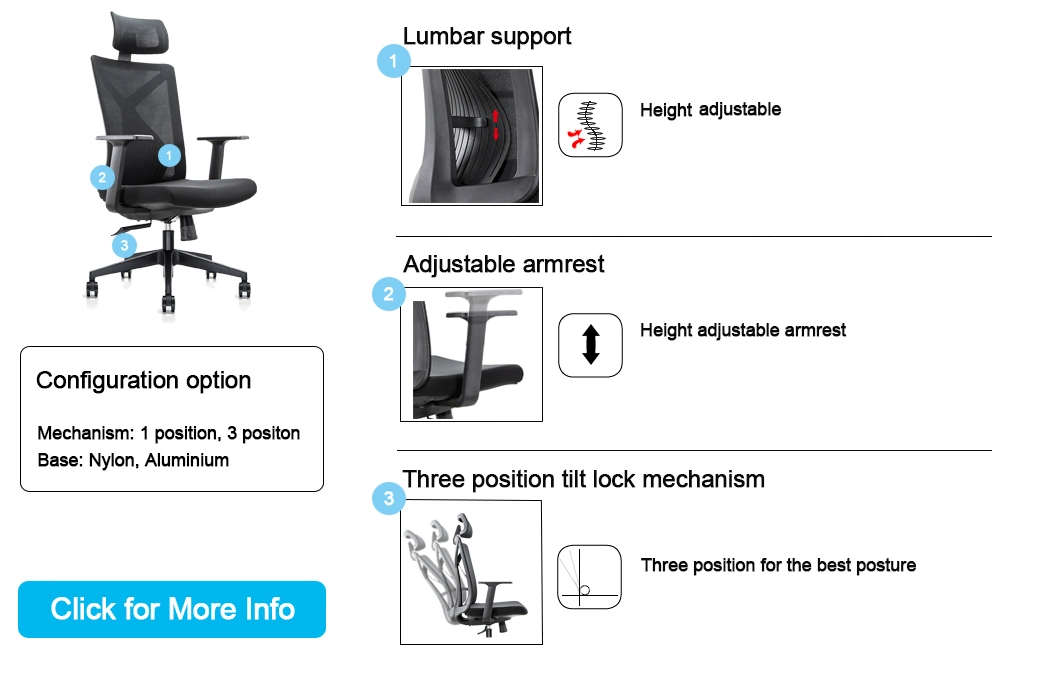 New Design Modern Comfortable CEO Reclining Swivel Desk Office Fabric Computer Gaming Mesh Adjustable Ergonomic Chairs