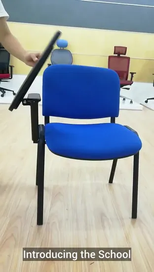 School Classroom Furniture Student Office Meeting Room Study Desk Training Chair with Writing Pad