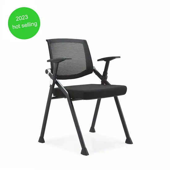 Guangdong Tablet Black Mesh Office Chairs Meeting Room Training Castor Chair 