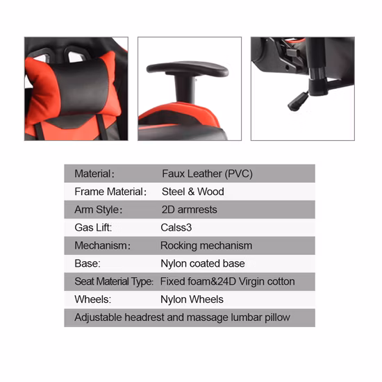 Adjustable Swivel Sport Leather Computer Chair Office Furniture Gaming Chair